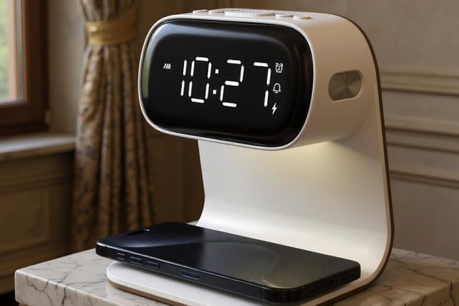 Rise & Shine: The Ultimate 15W Wireless Charging Digital Alarm Clock for Heavy Sleepers!