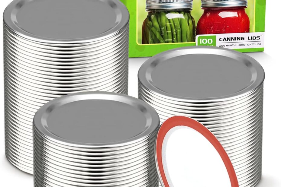 Seal the Freshness: 100-Count Wide Mouth Canning Lids for Perfect Preserves