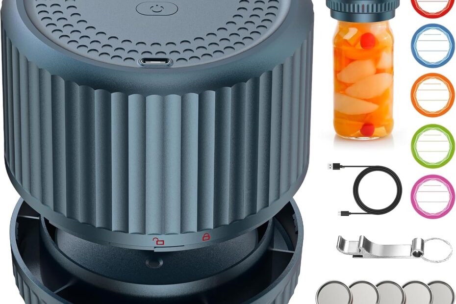 Seal the Freshness: M12 Auto Stop Electric Mason Jar Vacuum Sealer Review