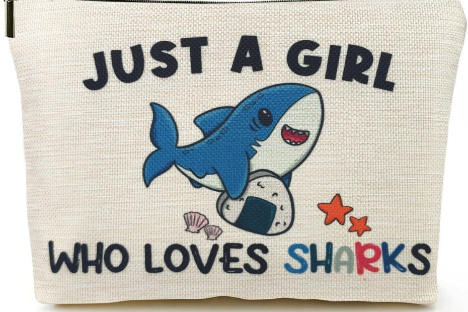Shark-tastic Makeup Bag: The Perfect Gift for Shark Lovers!