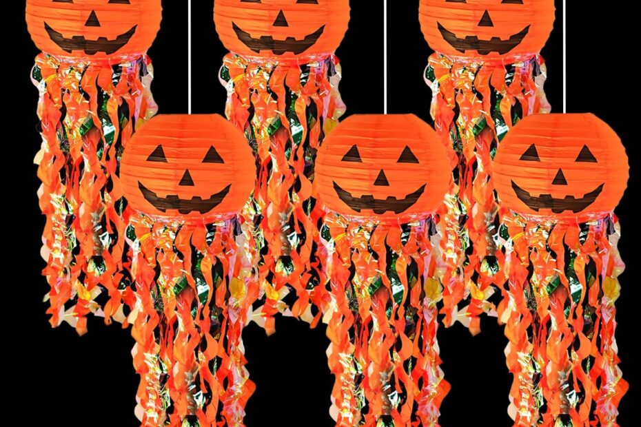 Spook Up Your Celebration: Review of 6 pcs Pumpkin Paper Lanterns for Halloween Festivities!
