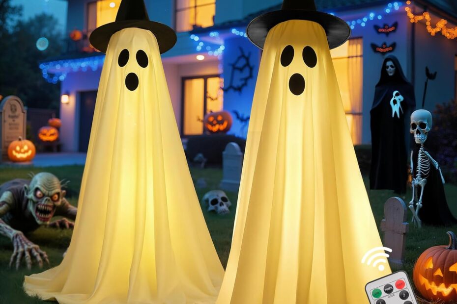 Spookify Your Space: Review of 2 Pack Remote Control Ghost Halloween Decorations!