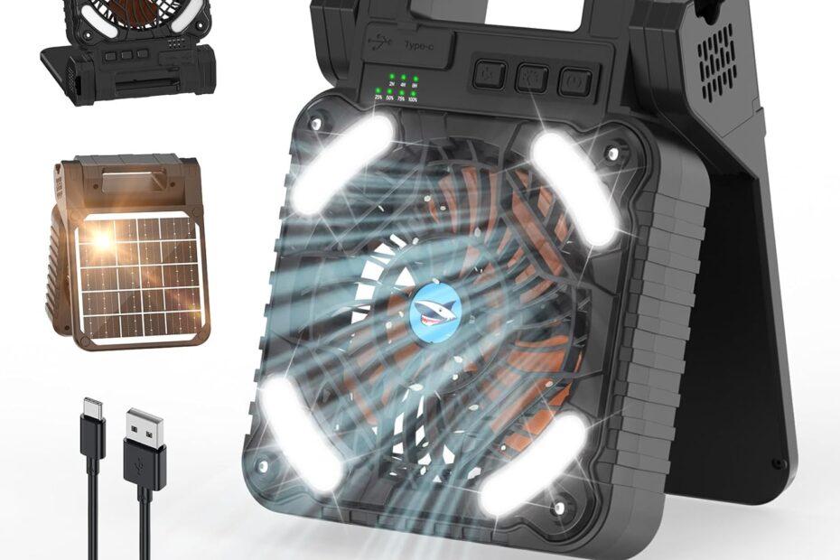 Stay Cool Anywhere: Smiling Shark Camping Fan Review - Your Ultimate Outdoor Companion!
