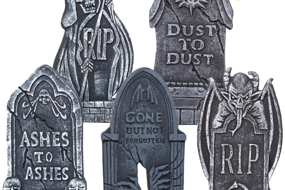 Transform Your Halloween: JOYIN 17” Tombstone Decorations Review
