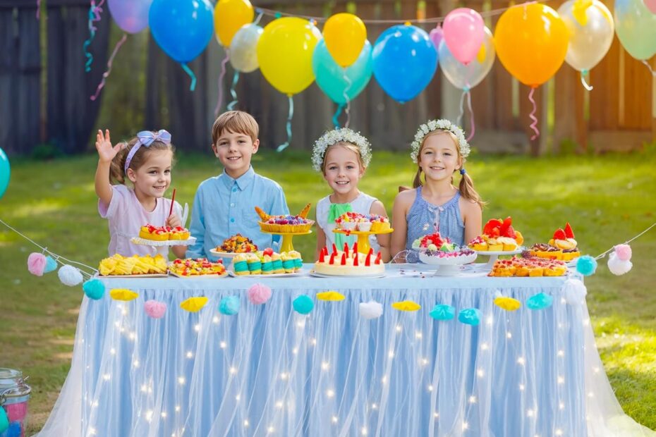 Transform Your Party with the PARTISKY Blue Tulle Tutu Table Skirt!