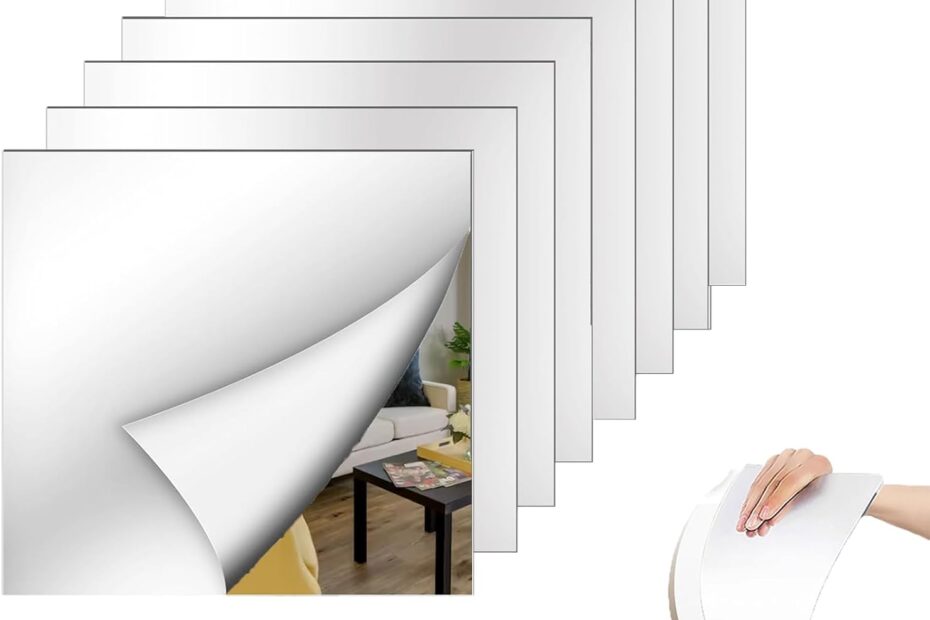 Transform Your Space: 8Pcs Full Length Acrylic Mirrors for Home & Gym