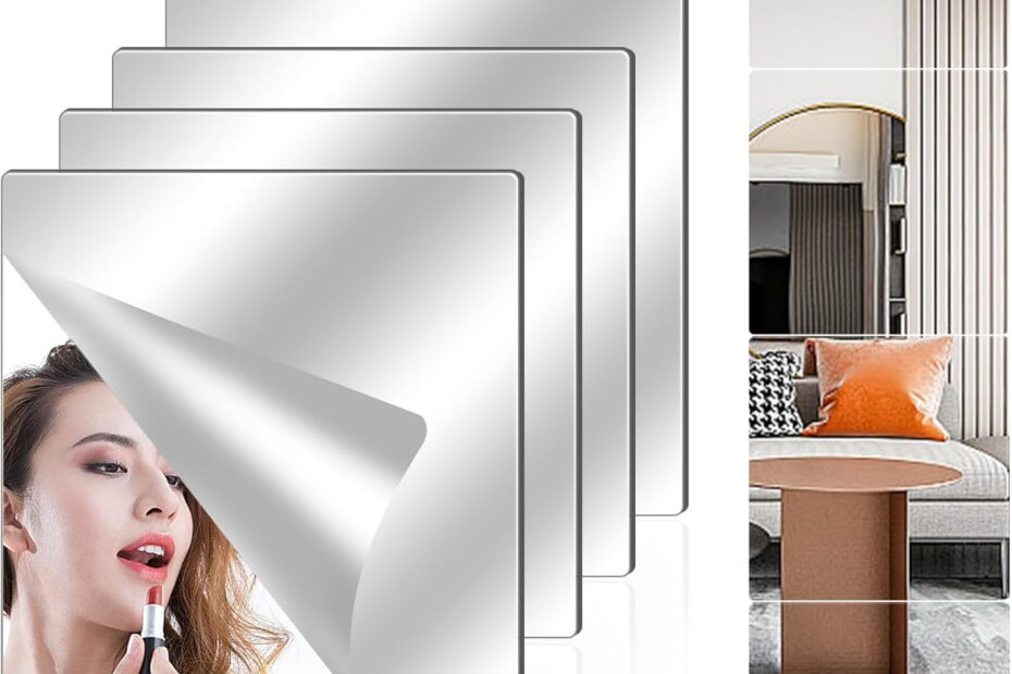 Transform Your Space: Review of 4 Pack Acrylic Mirror Tiles for Home Decor