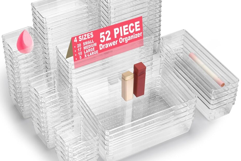 Transform Your Space: Review of the 52-Piece Clear Plastic Drawer Organizer Set