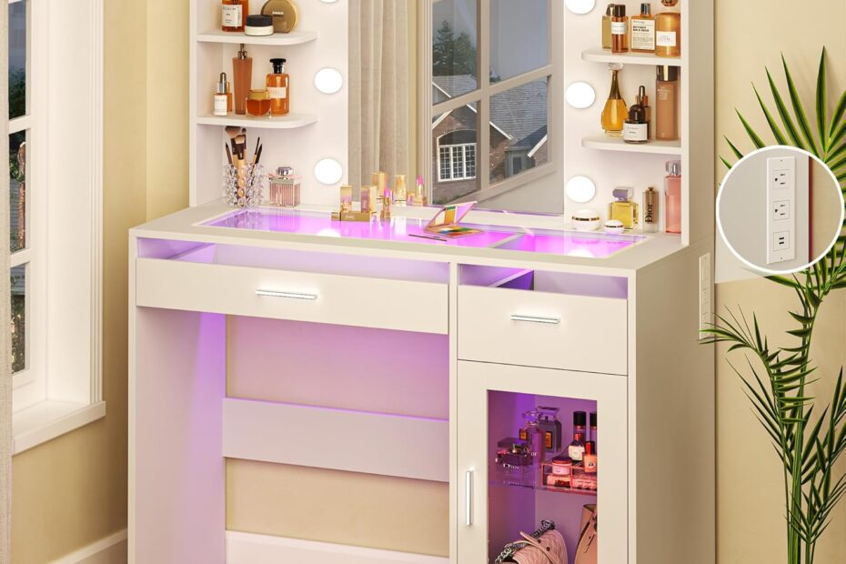 Transform Your Space: The Ultimate Makeup Vanity Desk with Lights