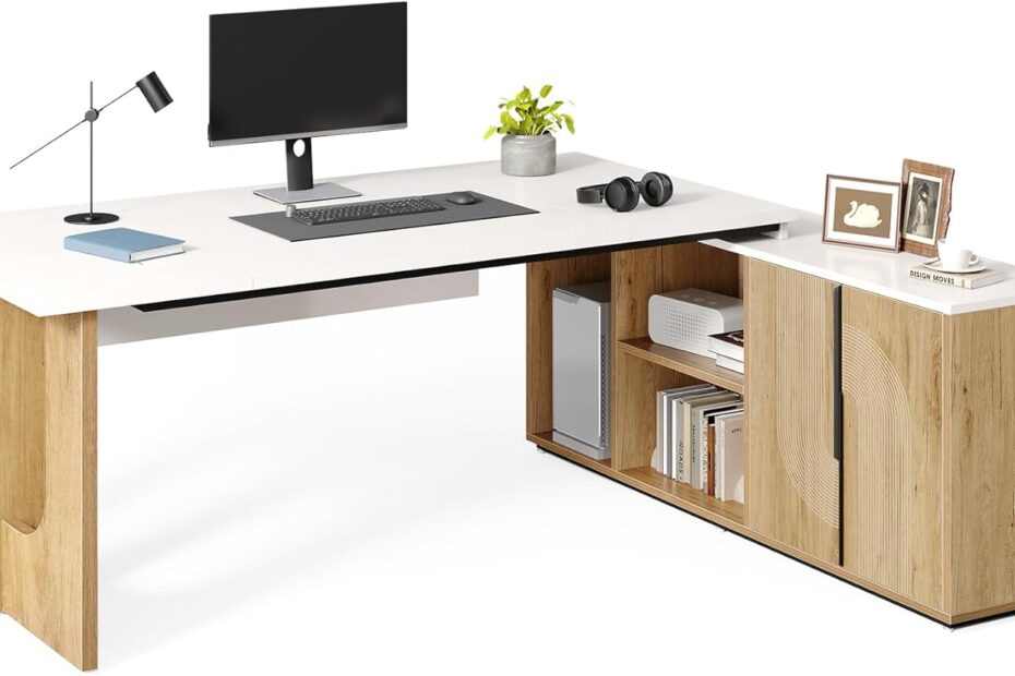 Transform Your Workspace: Review of the LITTLE TREE 74-Inch Executive L-Shaped Desk