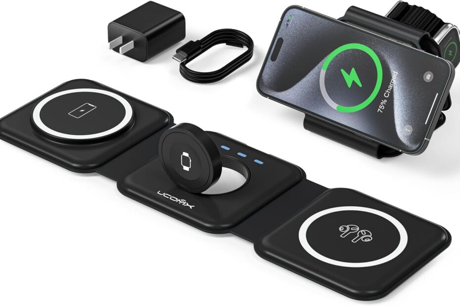 Ultimate Travel Companion: UCOMX 3 in 1 Foldable Wireless Charger Review