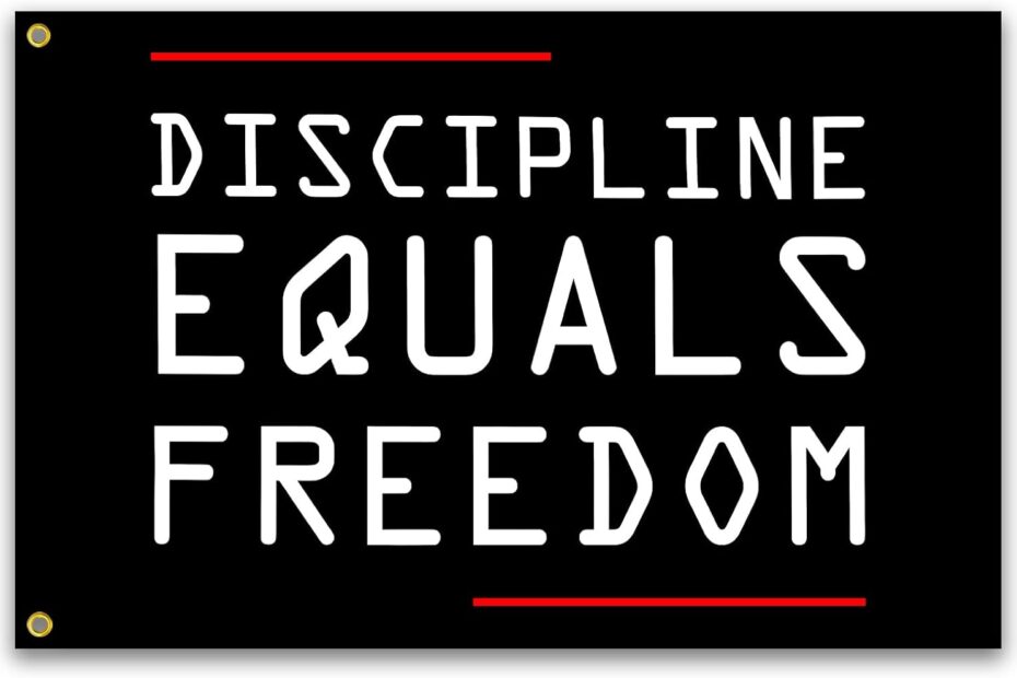 Unleash Your Motivation with the Discipline Equals Freedom Flag: A Perfect Fit for Home or Gym!