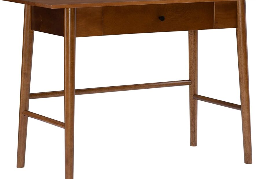 Unlock Your Workspace Potential with the Melissa Mid Century Walnut Desk!