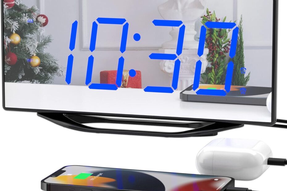 Wake Up Bright: The Ultimate 8.7" LED Mirror Alarm Clock Review