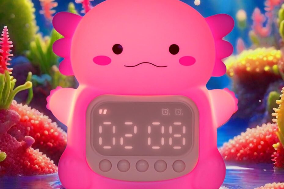 Wake Up Happy: The Colorful Axolotl Alarm Clock That Kids Adore!
