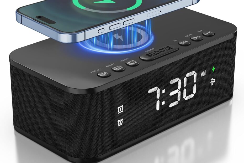 Wake Up to Peace: The Ultimate Digital Alarm Clock with White Noise and Bluetooth