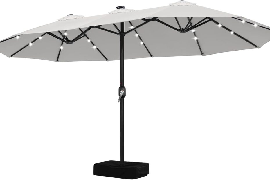 Brighten Your Outdoors: ABCCANOPY 15ft Solar Patio Umbrella Review