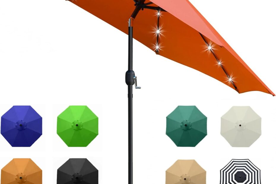 Brighten Your Outdoors: The Sunnyglade 9' Solar LED Patio Umbrella Review