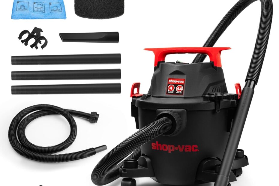 Conquer Messes with the Shop-Vac 4 Gallon Wet/Dry Vacuum: A Must-Have For Home and Jobsite!