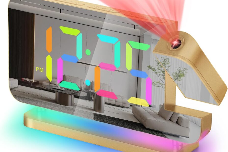Dreamy Nights: Review of the Gold Projection Alarm Clock with RGB Night Light