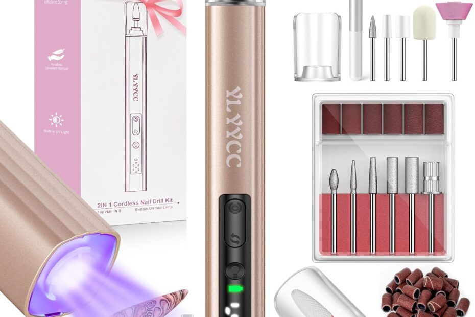 Elevate Your Manicure Game: The Ultimate Cordless Nail Drill and UV Lamp Combo!