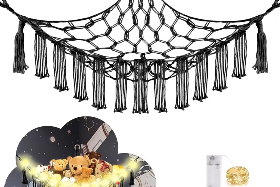 Illuminate Your Child's Room: The Cozy Stuffed Animal Hammock with LED Light