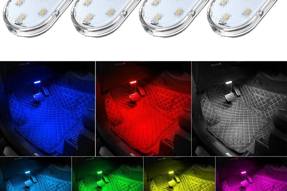 Illuminate Your Ride: 4Pcs Wireless LED Interior Car Lights Review