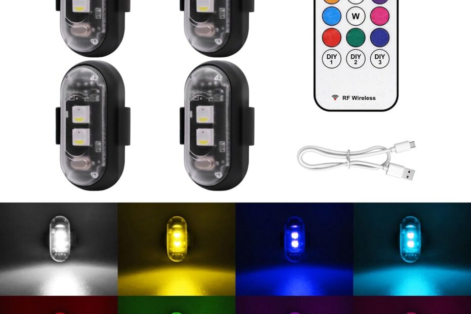 Illuminate Your Ride: The Ultimate Review of 4PCS Wireless LED Strobe Lights