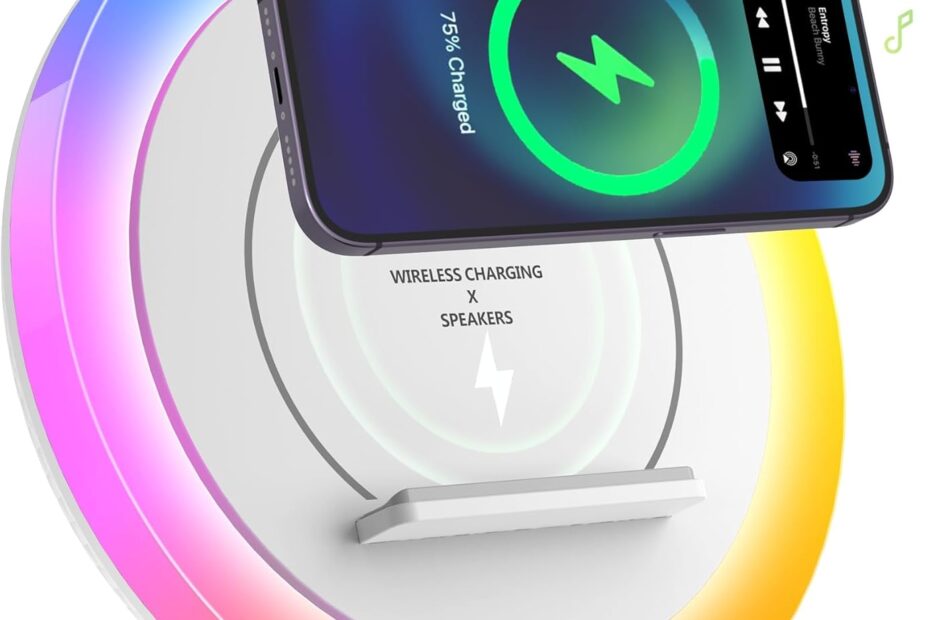 Illuminate Your Sound: Review of the 4-in-1 Wireless Charger Speaker with Color Changing Lights