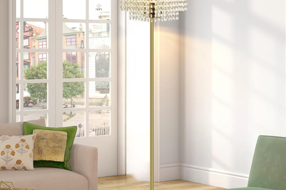 Illuminate Your Space: Luvkczc Gold Crystal Floor Lamp Review
