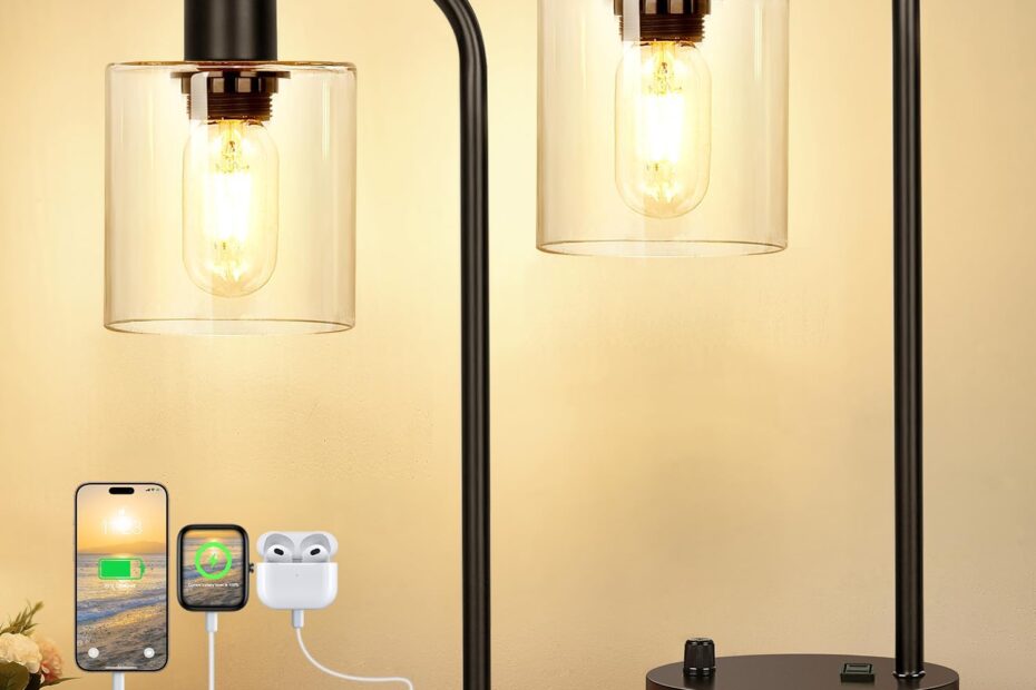 Illuminate Your Space: Review of Set of 2 Industrial USB Table Lamps