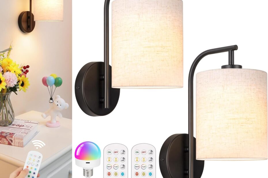 Illuminate Your Space: Review of the Battery Operated Wall Sconce Set with RGB Colors