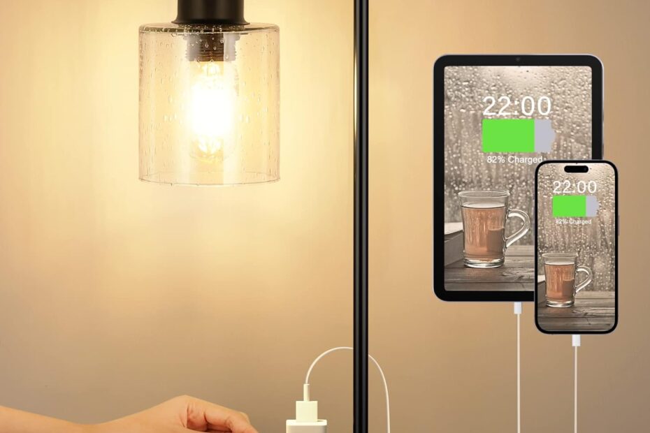 Illuminate Your Space: Review of the Industrial Bedside Table Lamp with USB C Charging