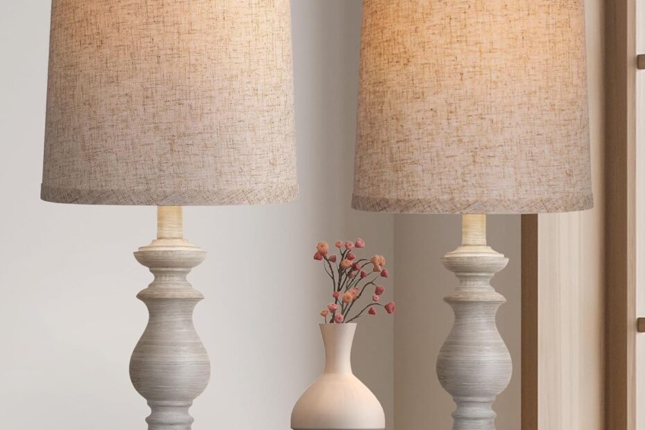Illuminate Your Space: Review of the PARTPHONER Rustic Farmhouse Table Lamps Set