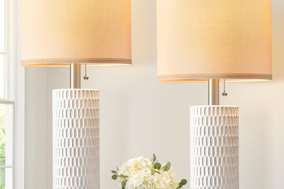 Illuminate Your Space: Review of the Stylish White Ceramic Table Lamps Set of 2