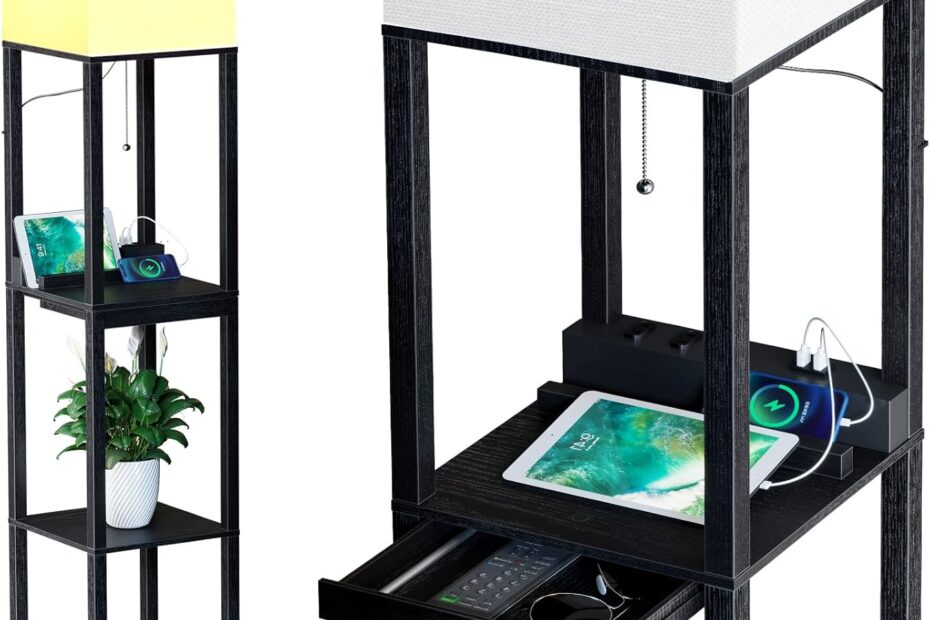 Illuminate Your Space: Review of the SUNMORY Modern Floor Lamp with Shelves