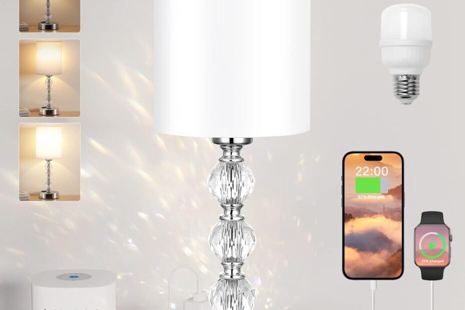 Illuminate Your Space: Review of Touch Bedside Crystal Lamps with USB Charging