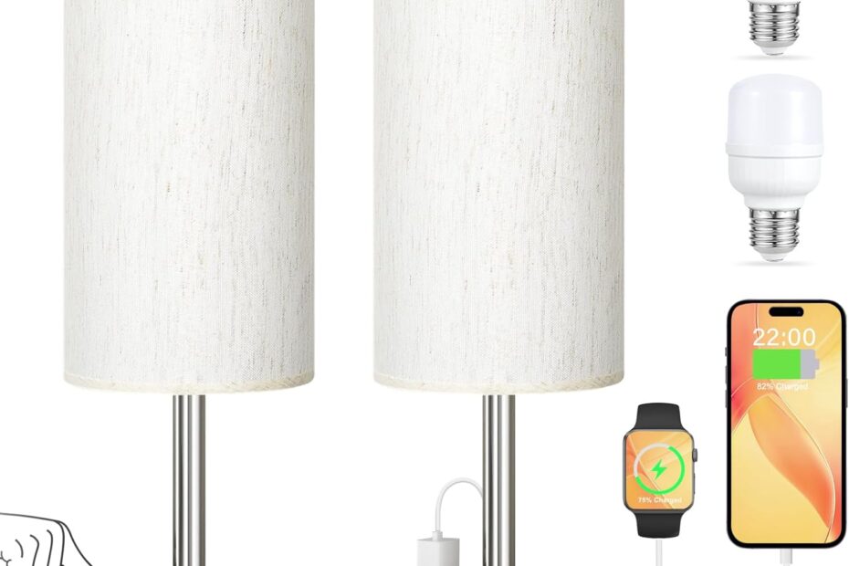 Illuminate Your Space: Review of Touch Bedside Table Lamps Set with USB Ports