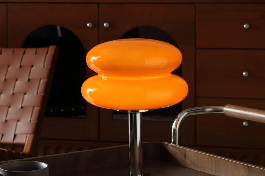 Illuminate Your Space: The Unique Orange Mushroom Lamp for a Stylish Bedroom