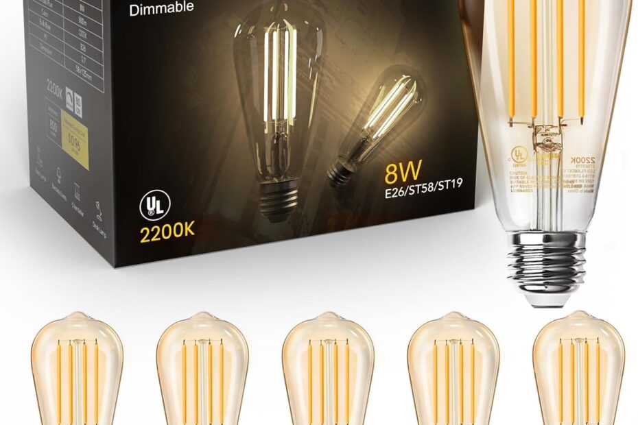 Illuminate Your Space: TJOY Vintage Edison Amber Bulbs Review