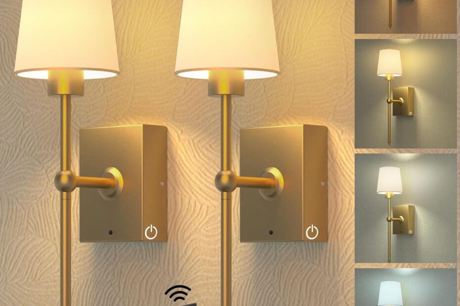 Illuminate Your Space: Top Picks for Battery Operated Wall Sconces in Gold