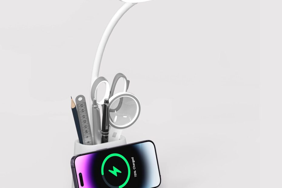 Illuminate Your Workspace: The Ultimate LED Desk Lamp with Wireless Charging and Dimmable Features!