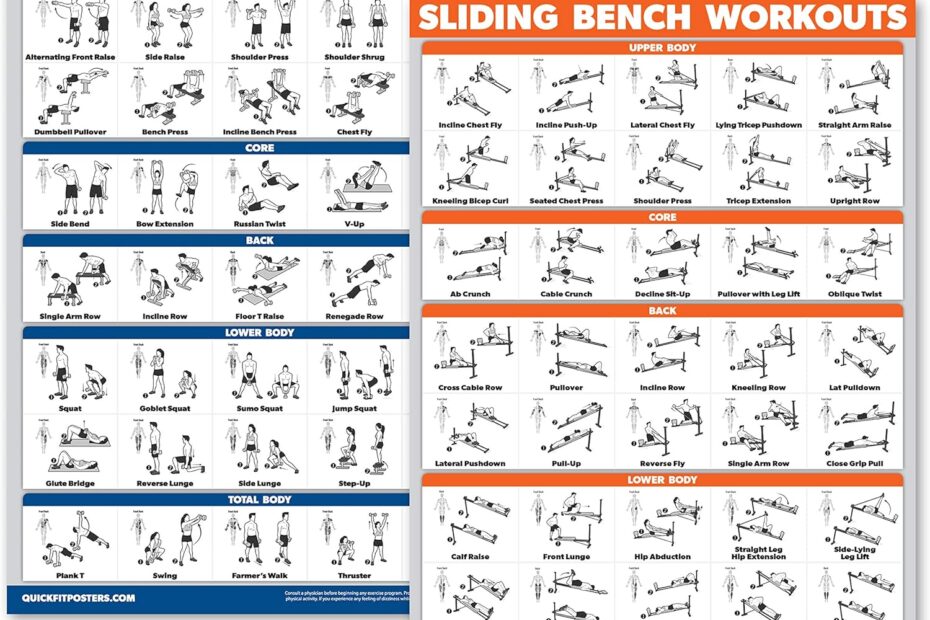 Maximize Your Workouts: Essential Dumbbell & Bench Exercise Poster Set Review