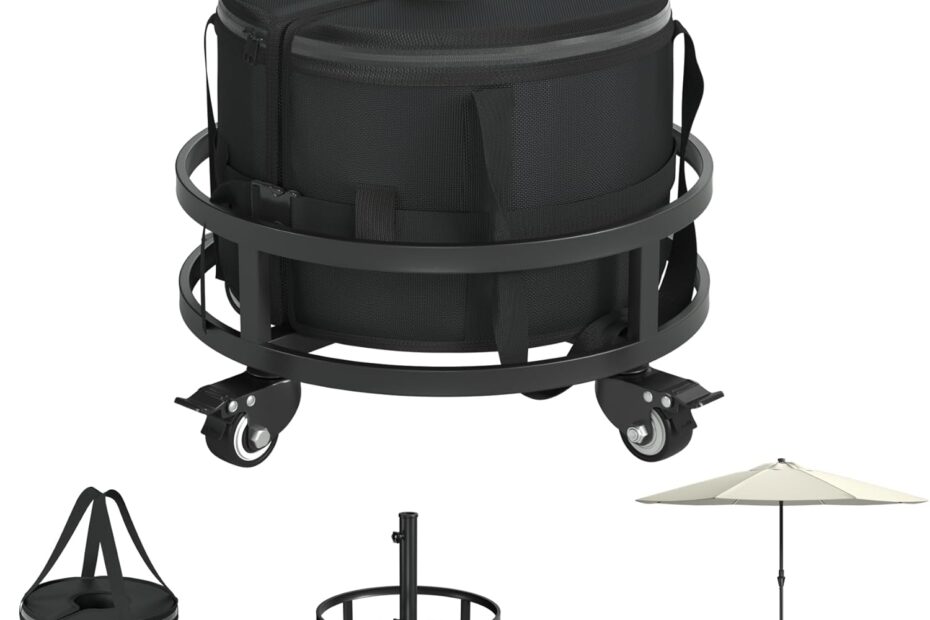 Secure Your Shade: Review of the Ultimate Umbrella Base with Swivel Casters
