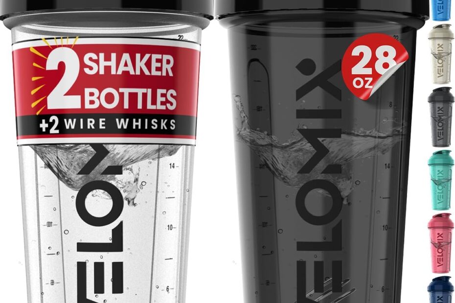 Shake It Up: Discover the VELOMIX Protein Shaker Bottle Duo!