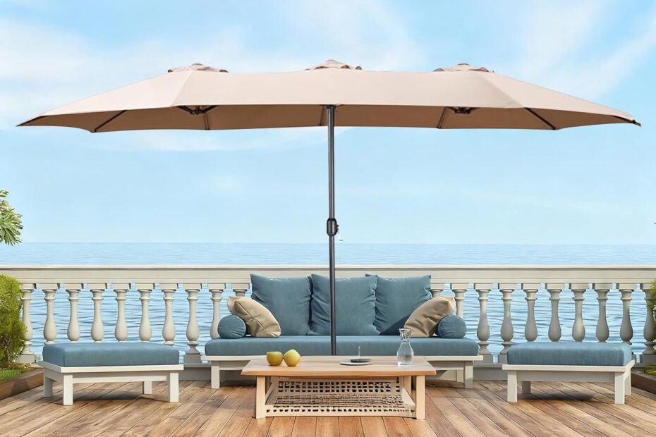 Shield Your Oasis: A Review of the 15ft Double-Sided Patio Umbrella