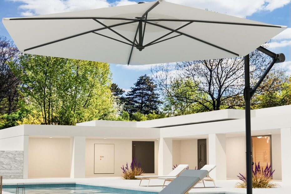 Stay Cool and Stylish: The COSIEST 9FT Offset Patio Umbrella Review