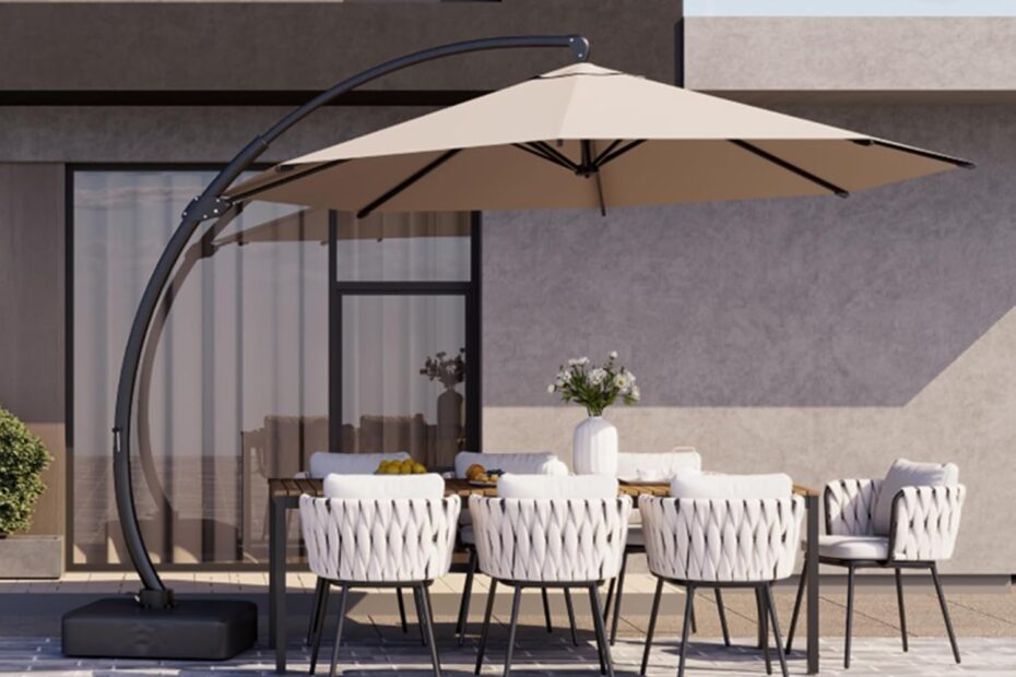 Stay Cool in Style: Kingdura 11ft Cantilever Patio Umbrella Review
