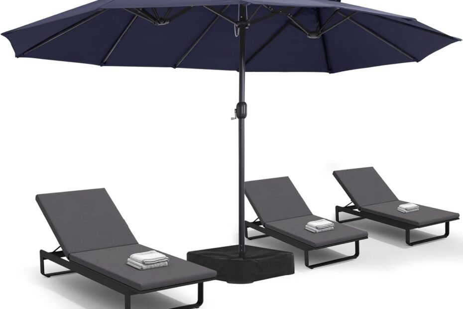 Stay Cool in Style: MASTERCANOPY 15FT Double Sided Patio Umbrella Review