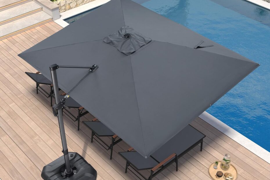 Stay Cool in Style: PURPLE LEAF 9' x 11.5' Offset Patio Umbrella Review